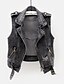 cheap Denim Jackets-Women&#039;s Vest Gilet Spring Summer Street Daily Going out Short Coat Breathable Regular Fit Casual Streetwear Jacket Sleeveless Full Zip Stylish Solid Color Black