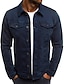 cheap Men&#039;s Outerwear-men&#039;s autumn winter button solid color vintage denim jacket tops blouse coat top cardigan outwear(black, m)
