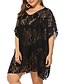 cheap Cover Ups-Women&#039;s Swimwear Cover Up Beach Dress Plus Size Swimsuit Pure Color Lace for Big Busts Black Bathing Suits Vacation Fashion New / Sexy / Modern