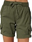 cheap Shorts-Women&#039;s Slacks Shorts Cotton Blend Green Blue Yellow Casual / Sporty Athleisure Tactical Mid Waist Casual Weekend Short Micro-elastic Plain Comfort S M L XL XXL