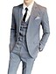 cheap Suits-Black Burgundy Gray Men&#039;s Fall Wedding 3 Piece Plaid Checkered Tailored Fit Single Breasted Two-buttons 2024