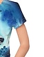 billige jentes 3d t-skjorter-Jente 3D Dyr Blomstret Ulv T skjorte Kortermet 3D-utskrift Sommer Vår Aktiv Mote søt stil Polyester Barn 3-12 år utendørs Daglig Normal
