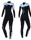 Χαμηλού Κόστους Wetsuits &amp; Diving Suits-Dive&amp;Sail Γυναικεία Πλήρης στολή κατάδυσης 3 χιλιοστά SCR Νεοπρένιο Στολές κατάδυσης Διατηρείτε Ζεστό UPF50+ Γρήγορο Στέγνωμα Υψηλή Ελαστικότητα Μακρυμάνικο Πλήρης κάλυψη Πίσω φερμουάρ -