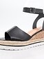cheap Women&#039;s Sandals-Women&#039;s Sandals Daily Wedge Sandals Platform Sandals Corkys Sandals Summer Peep Toe Platform Wedge Heel Ankle Strap Heel Casual Buckle Ankle Strap Faux Leather Solid Colored Dark Brown Black White