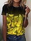 cheap Women&#039;s T-shirts-Women&#039;s Butterfly T shirt Tee Graphic Butterfly Design Print Round Neck Basic Tops Green Blue Pink / 3D Print