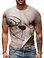 cheap Men&#039;s 3D T-shirts-Men&#039;s Unisex T shirt 3D Print Graphic Prints Insects Crew Neck Street Daily Print Short Sleeve Tops Casual Designer Big and Tall Sports Black Gray Light gray