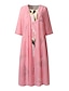 cheap Print Dress Sets-Women&#039;s Dress Set Two Piece Dress Church Dress Midi Dress Pink Green Gray 3/4 Length Sleeve Floral Ruched Summer Spring Crew Neck Elegant 2023 S M L XL XXL 3XL