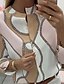 cheap Women&#039;s Blouses &amp; Shirts-Women&#039;s Shirt Blouse Pink Graphic Geometric 3/4 Length Sleeve Casual Daily Fashion Elegant Street Style Round Neck Regular S