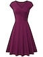 Χαμηλού Κόστους απλά φορέματα-γυναικείο φόρεμα σε γραμμή κοντό μίνι φόρεμα μπεζ κοντό μανίκι καθαρό χρώμα ρουσφέτι άνοιξη καλοκαίρι v λαιμόκοψη κομψό κλασικό 2023 4xl