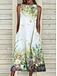 cheap Women&#039;s Clothing-wsih cross-border direct supply    women&#039;s clothing  summer new skirt floral print elegant dress