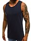 cheap Gym Tank Tops-Men&#039;s Tank Top Vest Undershirt Solid Colored Crew Neck Casual Daily Sleeveless Tops Lightweight Fashion Comfortable Wine White Black / Sports / Summer