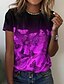 cheap Women&#039;s T-shirts-Women&#039;s Butterfly T shirt Tee Graphic Butterfly Design Print Round Neck Basic Tops Green Blue Pink / 3D Print