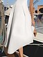 cheap Semi Formal Dresses-Women&#039;s Semi Formal Party Dress Race Dress Midi Dress White Sleeveless Pure Color Backless Spring Summer Off Shoulder Slim 2023 S M L XL