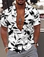 cheap Hawaiian Shirts-Men&#039;s Summer Hawaiian Shirt Shirt Print Graphic Patterned Hawaiian Aloha Leaves Design Turndown Street Casual Button-Down Print Short Sleeve Tops Designer Casual Fashion Breathable White Blue Purple