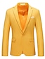 Недорогие Блейзер и куртка-Мужской деловой пиджак, свадебный спортивный пиджак, классический однотонный костюм, пальто больших размеров, офисный деловой пиджак, черный, белый, желтый, розовый, 2024