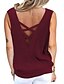 cheap Women&#039;s Clothing-spring  summer new cross-border    women&#039;s clothing waffle deep v-neck backless sexy vest t-shirt top knitted sweater