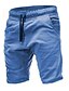 cheap Casual Shorts-Men&#039;s Shorts Drawstring Knee Length Pants Going out Solid Colored Cotton Blend Outdoor Mid Waist Black Gray Khaki Navy Blue Light Blue M L XL XXL 3XL / Summer