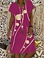 cheap Print Dresses-Women&#039;s Casual Dress Shift Dress Midi Dress Black Pink Wine Short Sleeve Geometric Print Spring Summer V Neck Casual Weekend Loose Fit 2023 S M L XL XXL 3XL
