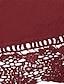 abordables T-shirts Femme-Femme Grande Taille Gilet Coton Plein Dentelle du quotidien Vacances Sortie basique Décontractées Sans Manches Col Ras du Cou Noir Eté Printemps
