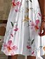 cheap Print Dresses-Women&#039;s Casual Dress Shift Dress Floral Dress Mini Dress White Pink Red Short Sleeve Floral Ruched Summer Spring Scalloped Neck Fashion Vacation 2023 S M L XL XXL 3XL