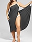 cheap Women&#039;s Clothing-Women&#039;s V Neck Beach Dress Strap Backless Bathing Suit Solid Colored Female Short Wrap Cover Up