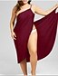 voordelige Dameskleding-vrouwen v-hals strand jurk band backless badpak effen gekleurde vrouwelijke korte wrap cover up
