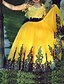 billige Blomsterpigekjoler-Prinsesse Gulvlang Blomsterpigekjoler Fest Polyester / bomuldsblanding Uden ærmer Høj halset med Blonde 2022