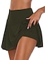abordables Faldas Lisas-Mujer Falda de tenis falda de golf Pantalones cortos de yoga 2 en 1 Sin costura Protección Solar Ligero Yoga Aptitud física Entrenamiento de gimnasio Escasez Prendas de abajo Color sólido Gris Oscuro
