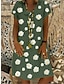 levne Šaty s potiskem-dámské nadměrně velké šaty midi šaty černá žlutá zelená s krátkým rukávem květinový potisk léto jaro ve výstřih horký volný střih 2023 s m l xl xxl 3xl 4xl