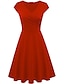 levne obyčejné šaty-dámské šaty krátké minišaty béžové krátký rukáv čistá barva nařasené jaro léto výstřih do V elegantní klasika 2023 4xl
