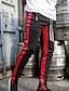cheap Men&#039;s Pants &amp; Shorts-Men&#039;s Sporty Casual Side Stripe Elastic Waistband Drawstring Pants Sweatpants Trousers Full Length Pants Micro-elastic Daily Sports Solid Color Mid Waist Breathable Soft Slim White / Black Solid red