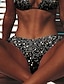 cheap Bikini Sets-Women&#039;s Normal Swimwear Bikini 2 Piece Swimsuit Open Back Sexy Printing Gradient Color V Wire Vacation Fashion Bathing Suits