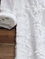 billige Bluser og trøjer til kvinder-Dame Skjorte Bluse Hvid Gul Blonder Knap Langærmet Afslappet Daglig Basale Elegant Afslappet Rund hals Normal S