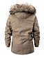 cheap Men&#039;s Outerwear-men&#039;s winter warm coat hooded outdoor thick jackets with removable faux fur collar hood-black-xs