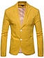 cheap Blazer&amp;Jacket-Men&#039;s Casual Blazer Regular Regular Fit Solid Color Black White Yellow Wine Dark Navy Dark Green Orange Green Light Blue 2024