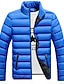 cheap Men&#039;s Downs &amp; Parkas-Men&#039;s Winter Coat Winter Jacket Puffer Jacket Quilted Jacket Pocket Full Zip Outdoor Street Daily Regular Sporty Casual Warm Breathable Winter Solid Color Black Royal Blue Blue Puffer Jacket