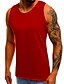 cheap Gym Tank Tops-Men&#039;s Tank Top Vest Undershirt Solid Colored Crew Neck Casual Daily Sleeveless Tops Lightweight Fashion Comfortable Wine White Black / Sports / Summer