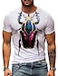 cheap Men&#039;s 3D T-shirts-Men&#039;s Unisex T shirt 3D Print Graphic Prints Insects Crew Neck Street Daily Print Short Sleeve Tops Casual Designer Big and Tall Sports Black Gray Light gray
