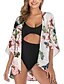 cheap Cover Ups-Women&#039;s Swimwear Cover Up Beach Top Plus Size Swimsuit Floral Butterfly UV Protection Printing for Big Busts Leopard White Black Rosy Pink Beige V Wire Bathing Suits Stylish Vacation New / Sexy