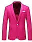 Недорогие Блейзер и куртка-Мужской деловой пиджак, свадебный спортивный пиджак, классический однотонный костюм, пальто больших размеров, офисный деловой пиджак, черный, белый, желтый, розовый, 2024