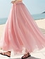Χαμηλού Κόστους Μονές φούστες-Γυναικεία Φούστα Κούνια Μακριά φούστα Μακρύ Φούστες Πολυεπίπεδο Μονόχρωμο Καθημερινά Παραλία Καλοκαίρι Σιφόν Πολυεστέρας Μοντέρνα Φθινόπωρο Μαύρο Λευκό Κίτρινο Ανθισμένο Ροζ