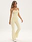 cheap Women&#039;s Jumpsuits-Women&#039;s Jumpsuit Solid Color Strapless Casual Going out Bar Bodycon Sleeveless Beige S M L Fall