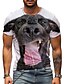 cheap Men&#039;s 3D T-shirts-Men&#039;s Unisex T shirt 3D Print Dog Graphic Prints Crew Neck Street Daily Print Short Sleeve Tops Casual Designer Big and Tall Sports Green White Coffee