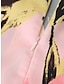 preiswerte Zweiteiliges Kleid-Damen Kleid-Set Zweiteiliges Kleid Midikleid Grün Grau Rosa 3/4 Ärmel Blumen Rüschen Bedruckt Herbst Frühling Rundhalsausschnitt Elegant Casual Klassisch 2022 S M L XL XXL 3XL
