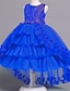 Χαμηλού Κόστους Φορέματα για πάρτι-Παιδιά Κοριτσίστικα Φόρεμα Μονόχρωμο Λουλούδι Αμάνικο Γάμου Πάρτι Ειδική Περίσταση Δίχτυ Κεντητό Φιόγκος Πριγκίπισσα Γλυκός Βαμβάκι Τούλι Ασύμμετρο Φόρεμα σε γραμμή Α Φόρεμα για κορίτσια λουλουδιών