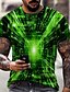 cheap Men&#039;s 3D T-shirts-Men&#039;s Unisex T shirt 3D Print Graphic Technology Crew Neck Street Daily Print Short Sleeve Tops Casual Designer Big and Tall Sports Green Red
