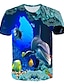 cheap Tees &amp; Shirts-Kids Boys T shirt Shark Short Sleeve Active 2-12 Years Summer Light Blue Lake blue Navy