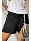 cheap Women&#039;s Clothing-Women&#039;s Shorts Drawstring Pocket Daily Plain Summer Regular Green Black Pink Orange Red