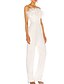 cheap Evening Dresses-Jumpsuits Rompers Formal Evening Dress Strapless Sleeveless Floor Length Polyester with Feather Pure Color 2022