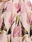 cheap Vintage Dresses-Women&#039;s A Line Dress Midi Dress Blue Purple Pink Short Sleeve Floral Print Spring Summer Square Neck Elegant 2022 S M L XL XXL